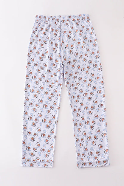 Christmas Santa Claus Print Blue Men’s Pajama Pants