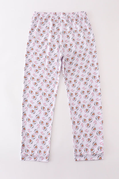 Christmas Santa Claus Print Pink Women’s Pajama Pants