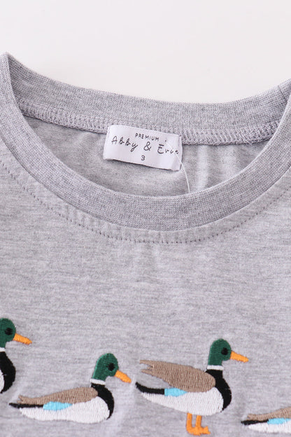 Grey Duck Embroidered Sweatshirt