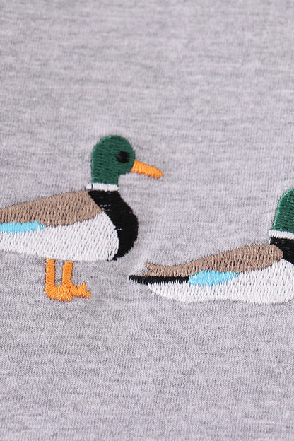 Grey Duck Embroidered Sweatshirt