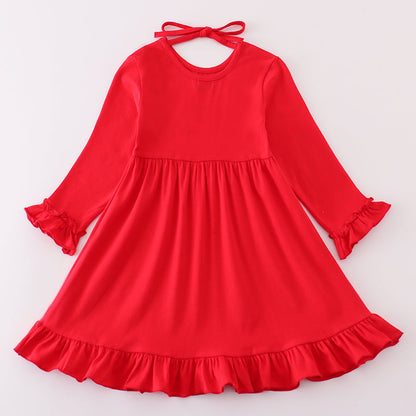 Valentine Candy Heart Applique Red Dress