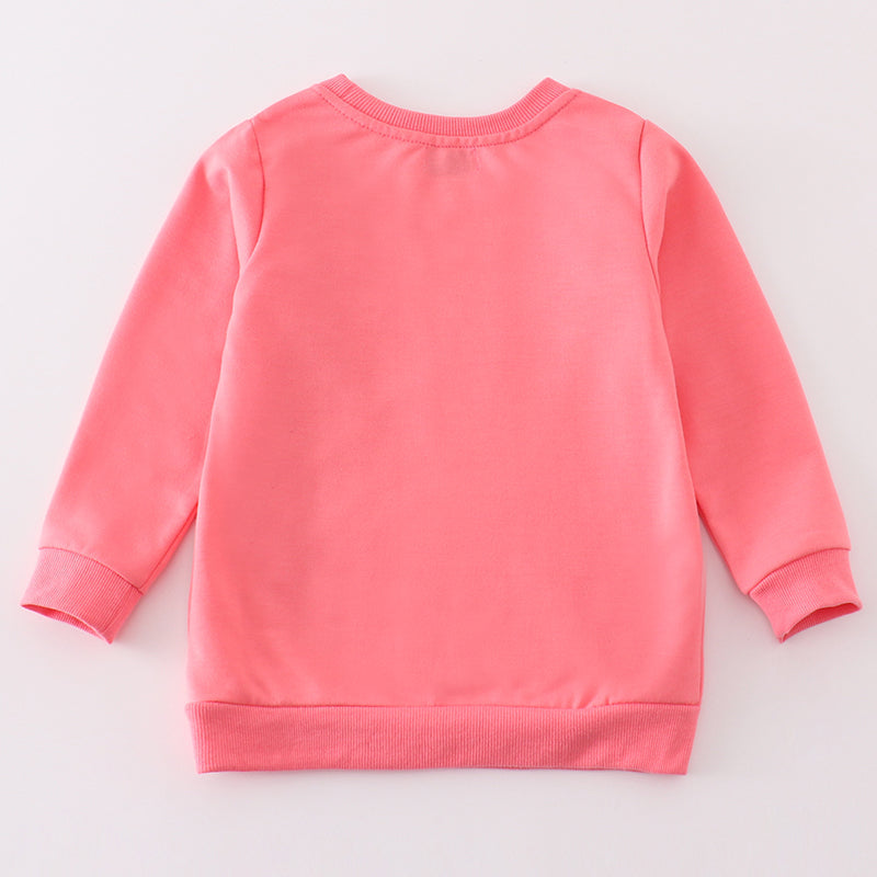 Valentine XOXO Print Pink Girl Sweatshirt