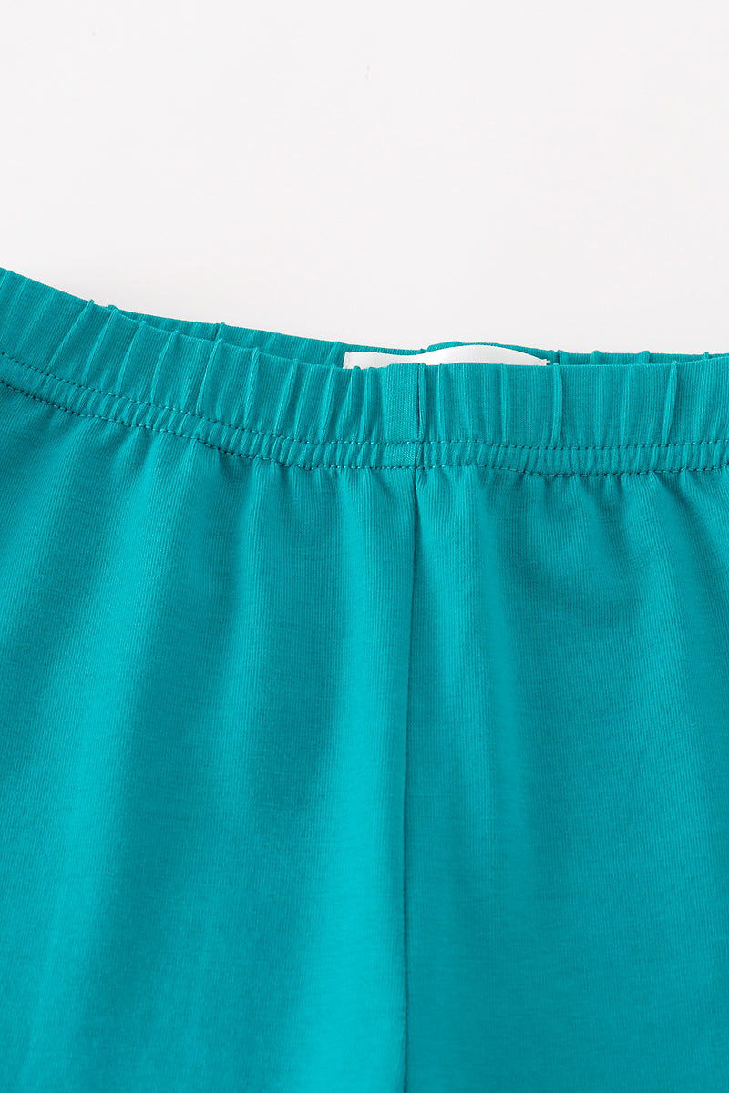 Ruffle Teal Pants