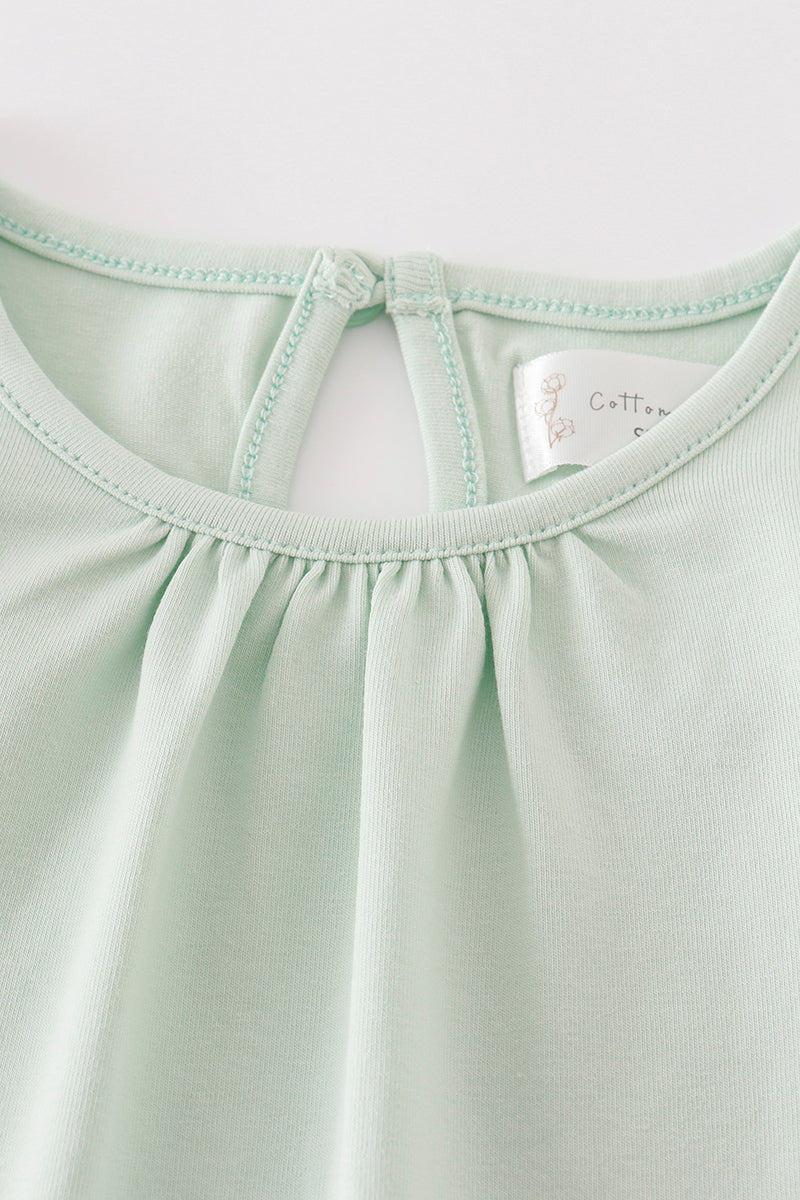 Lacy Green Ruffle Girl Top