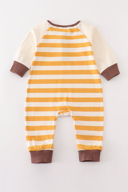 Ryker Brown Stripe Boy Romper