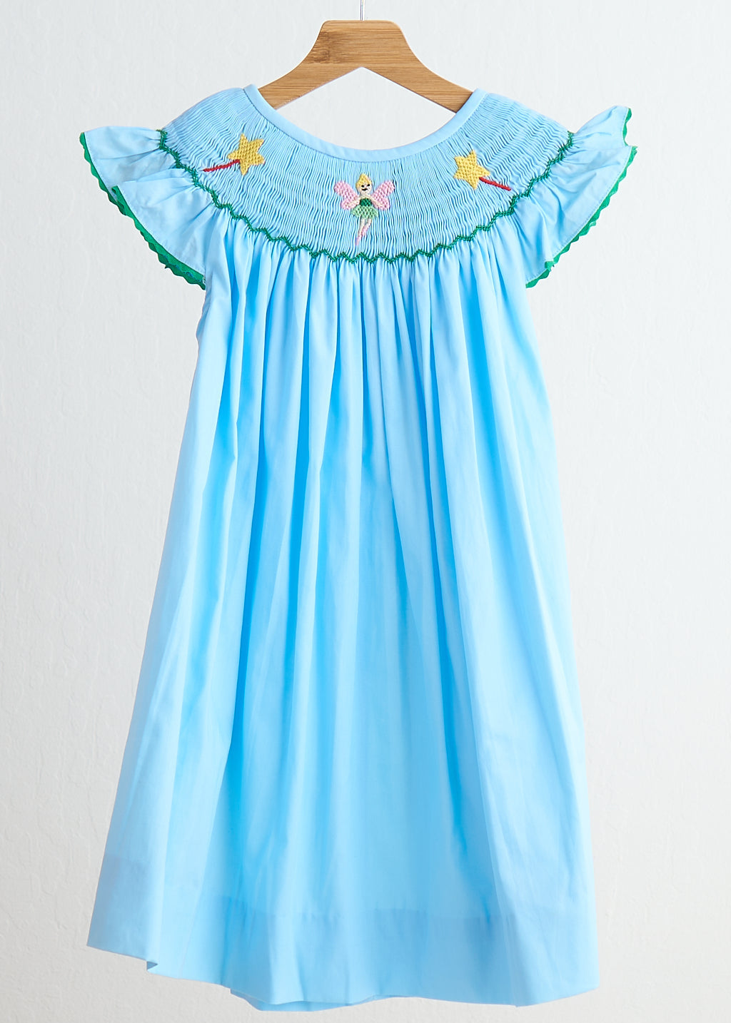 Fairy Hand Smocked Blue Dress