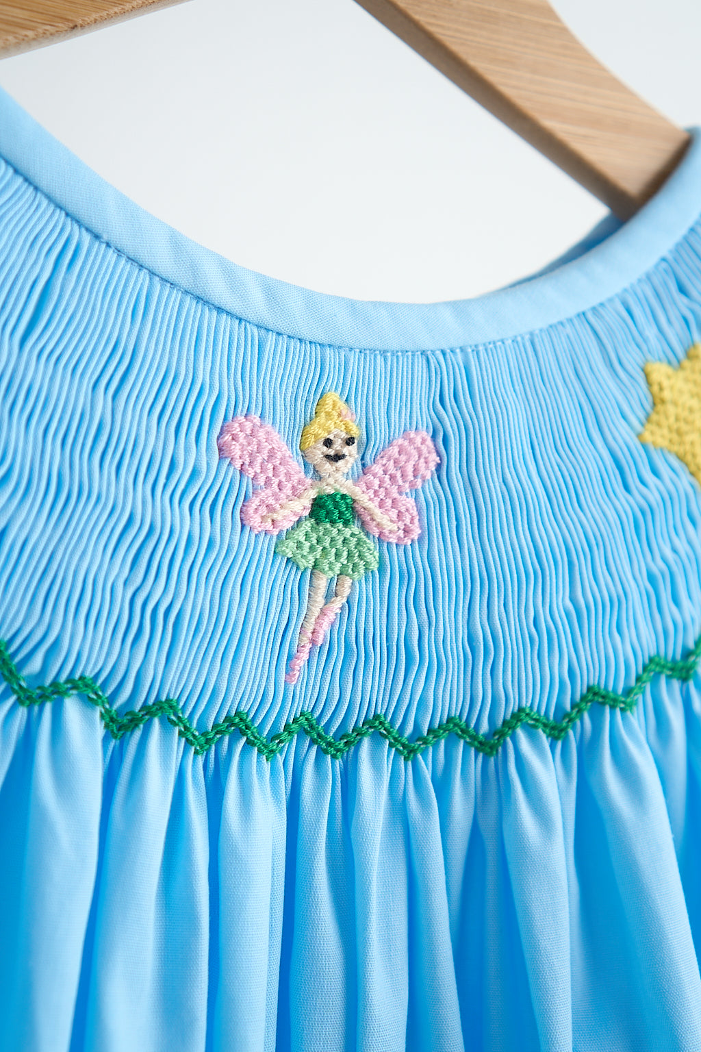 Fairy Hand Smocked Blue Dress