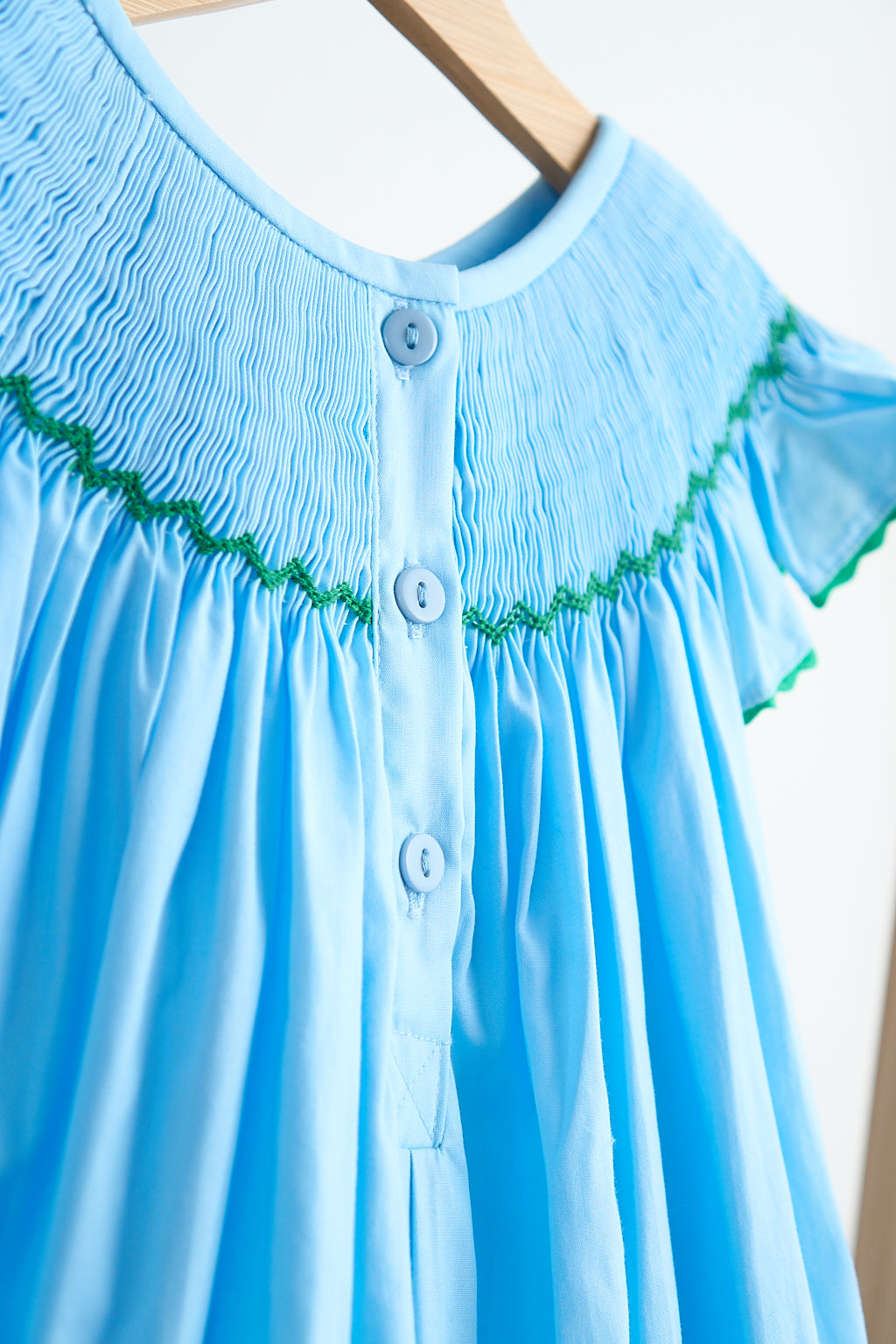 Fairy Hand Smocked Blue Dress