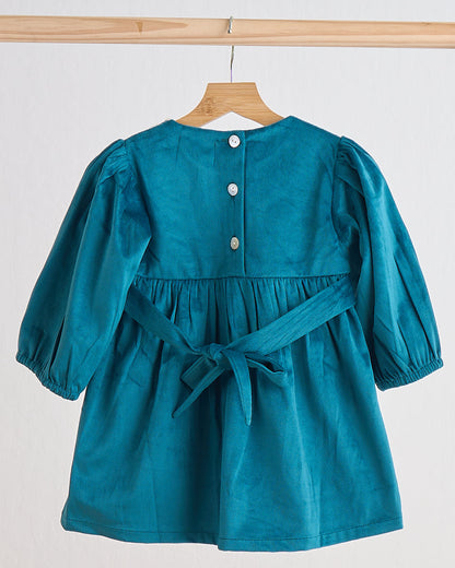 Velvet Lace Teal Dress