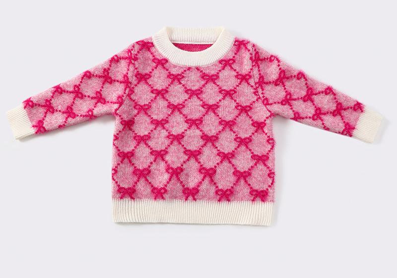 Coquette Bow Pink Girl Sweater