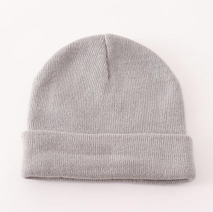 Ribbed Basic Knit Beanie - Gray