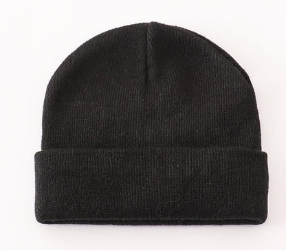 Ribbed Basic Knit Beanie - Black