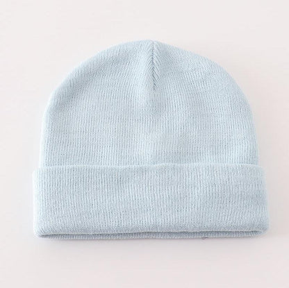 Ribbed Basic Knit Beanie - Blue