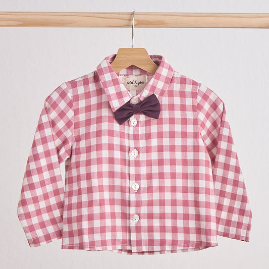 Austin Pink Gingham Flannel Button Down Shirt