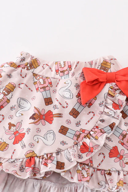 Red Nutcracker Girl Skirt Set