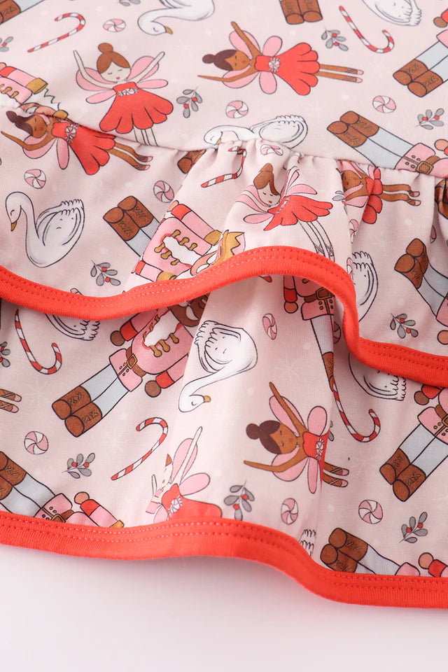 Red Nutcracker Girl Pants Set