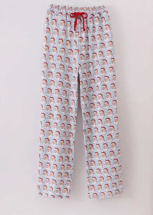 Blue Christmas Santa Men’s Pajama Pants