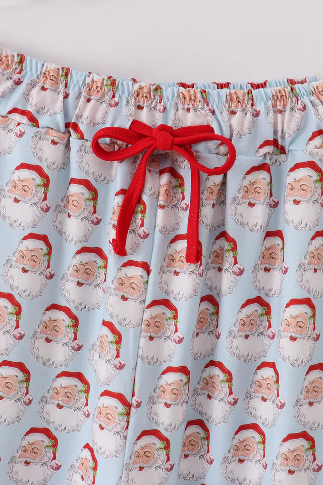 Blue Christmas Santa Men’s Pajama Pants