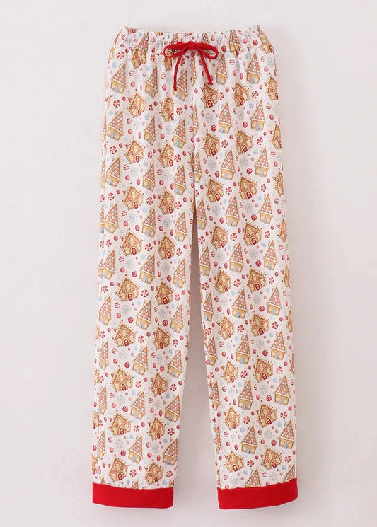 Gingerbread House Print Women’s Pajama Pants