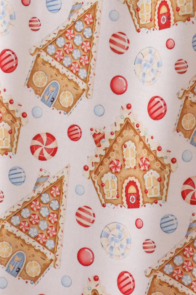 Gingerbread House Print Men’s Pajama Pants