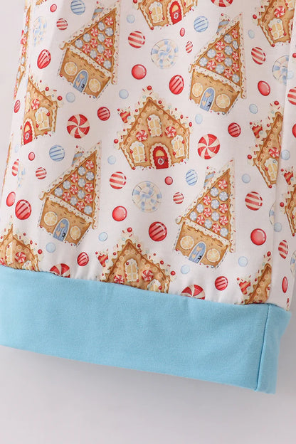 Gingerbread House Print Men’s Pajama Pants