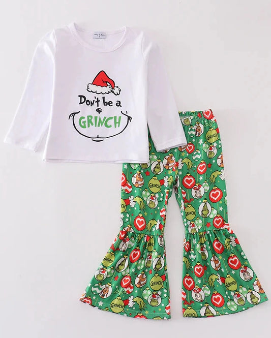 Green Guy Print Girl Bell Set