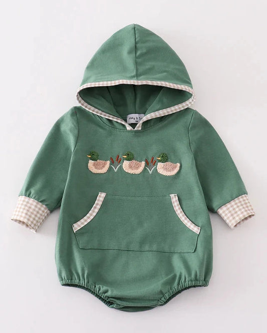 Forest Duck French Knot Hoodie Bubble