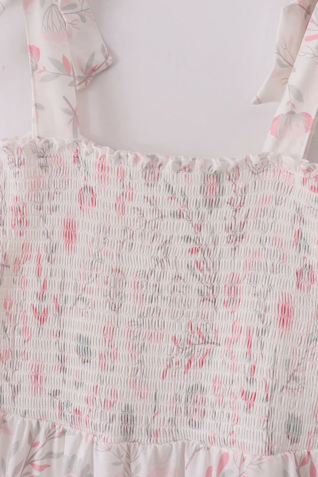 Pink Blush Meadow Smocked Mom+Me Dress