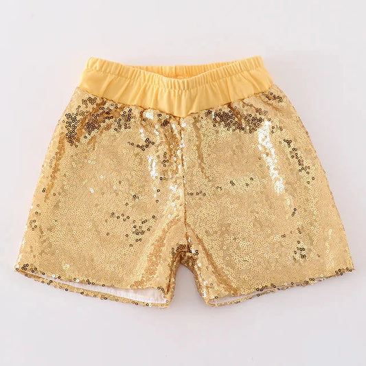 Gold Sequin Girl Shorts