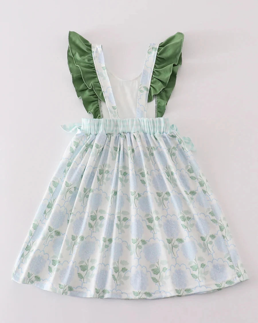 Botanical Print Green Dress