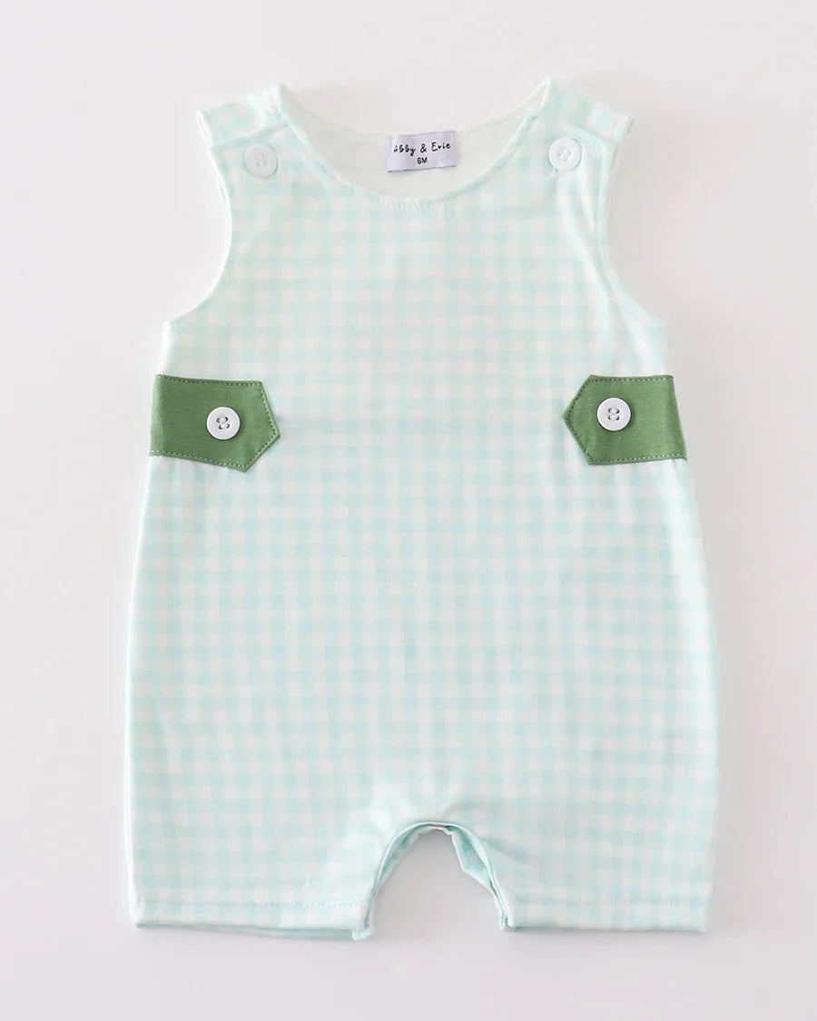 Ryker Green Gingham Boy JonJon