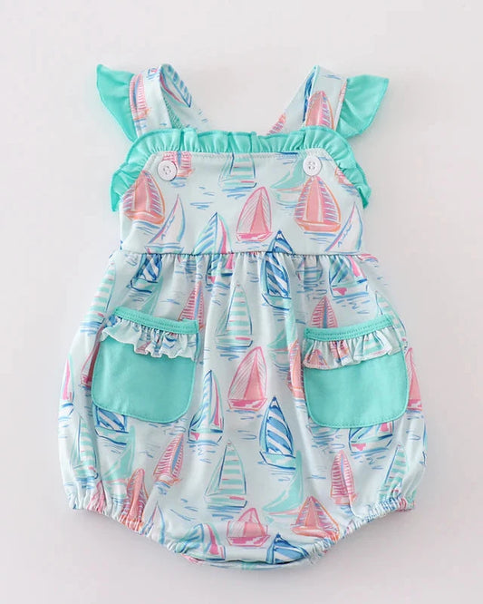 Ocean Breeze Sailboat Ruffle Bubble