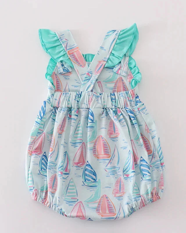 Ocean Breeze Sailboat Ruffle Bubble