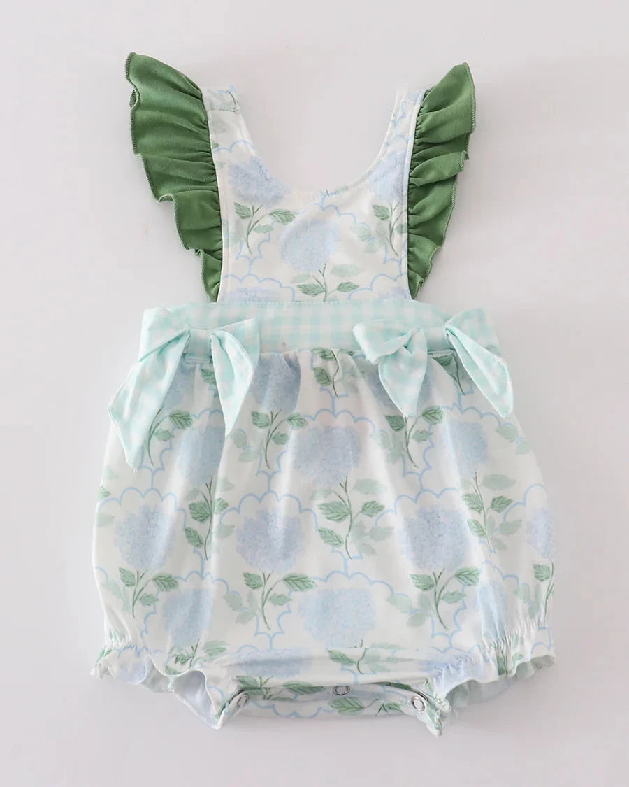 Green Botanical Print Girl Bubble