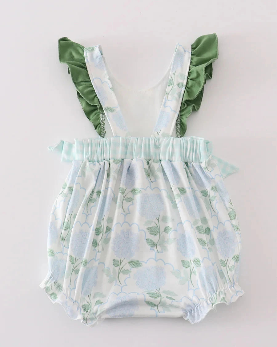 Green Botanical Print Girl Bubble