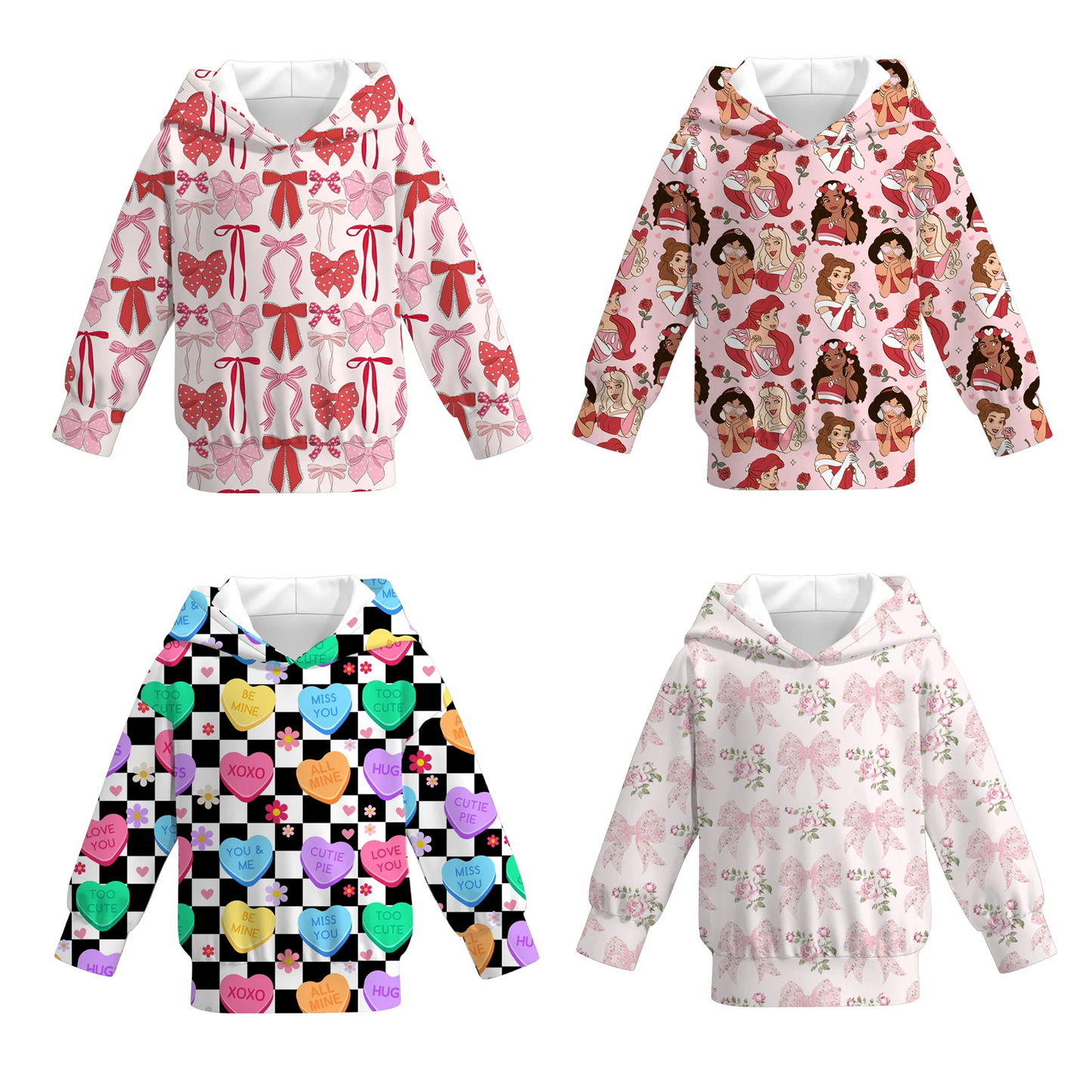 (PRE ORDER) 1.3 VALENTINE'S DAY PRINT GIRLS HOODIE