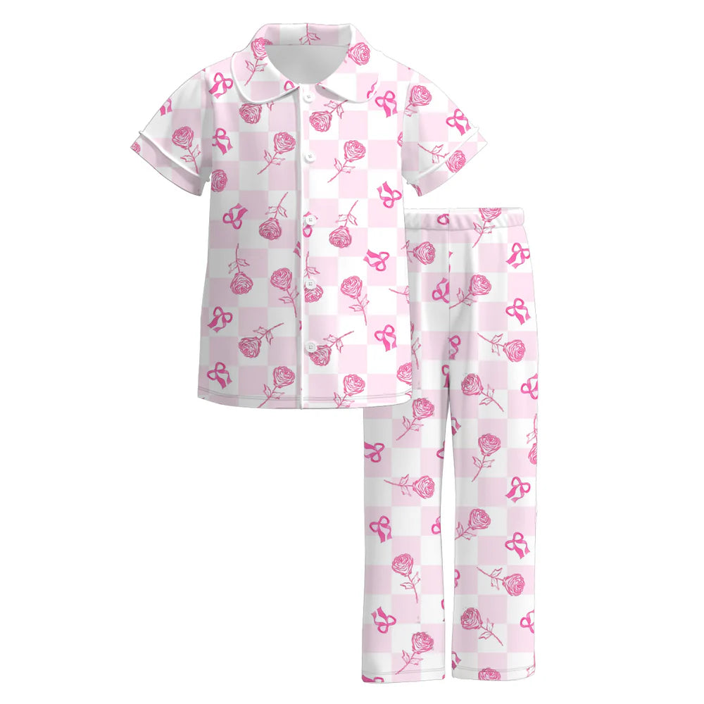 (PRE ORDER) 1.1 VALENTINE'S DAY PRINT GIRLS BUTTON DOWN PAJAMAS