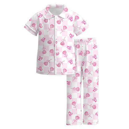 (PRE ORDER) 1.1 VALENTINE'S DAY PRINT GIRLS BUTTON DOWN PAJAMAS