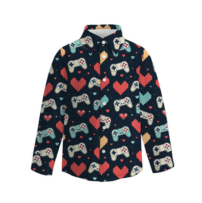 (PRE ORDER) 1.5 VALENTINE'S DAY PRINT BOYS BUTTON DOWN SHIRT