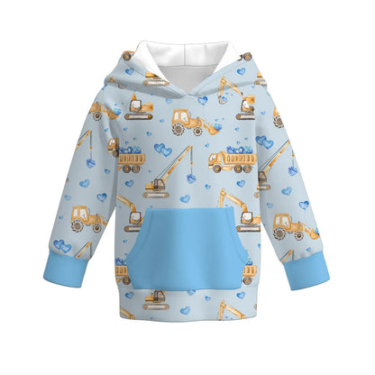 (PRE ORDER) 1.8 VALENTINE'S DAY BLUE DOG PRINT UNISEX HOODIE