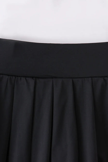 Pleated Active Black Mom + Me Skort