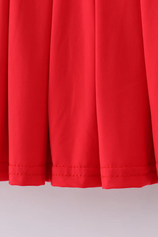 Pleated Active Red Skort