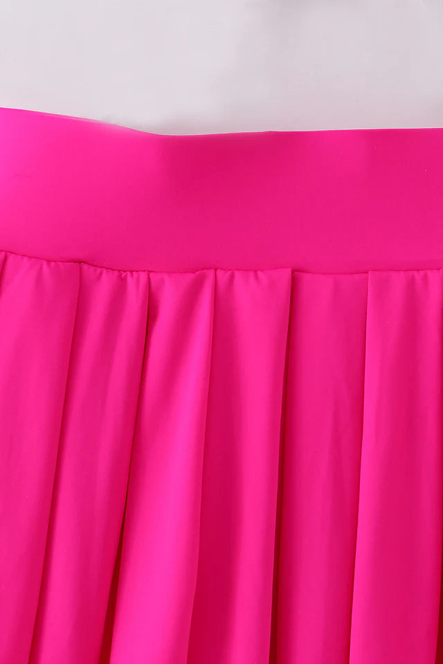 Pleated Active Hot Pink Skort