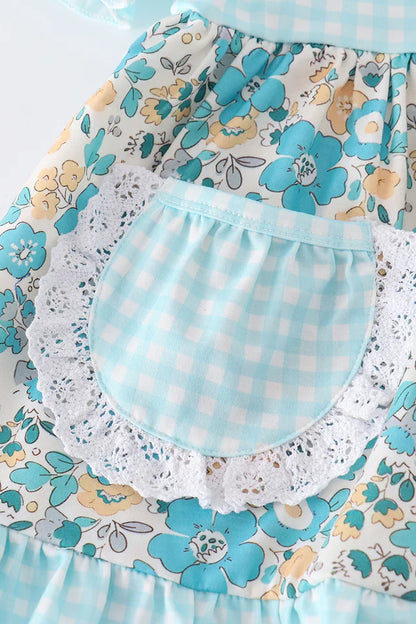 Aqua Meadow Blue Girl Pants Set