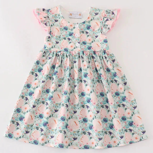 Green Garden Serenity Print Dress