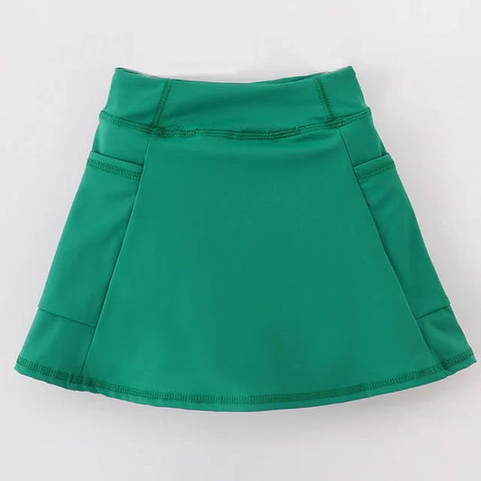 Active Sporty Green Yoga Girl Skirt