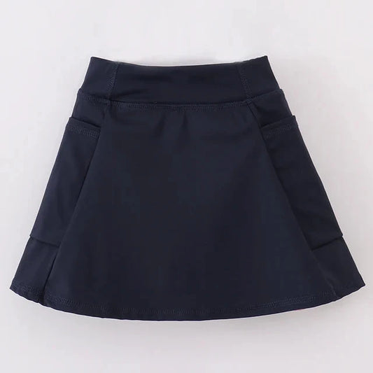 Active Sporty Navy Yoga Girl Skirt