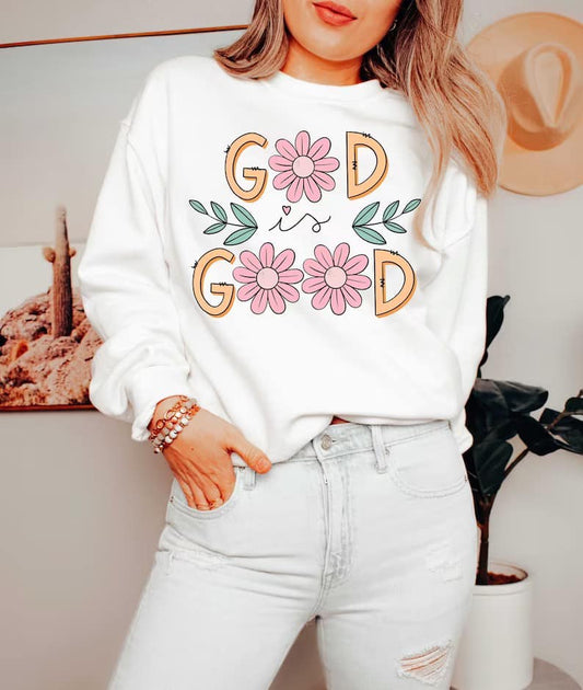 God Is Good Flower O's Sweatshirt