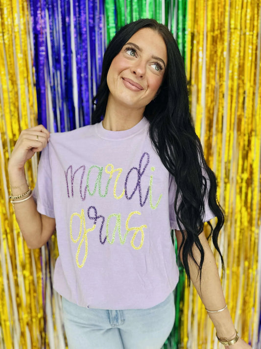 Mardi Gras Multi Tinsel Tee