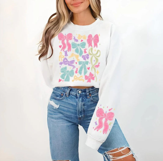 Bunny And Bow Collage Sweatshirt